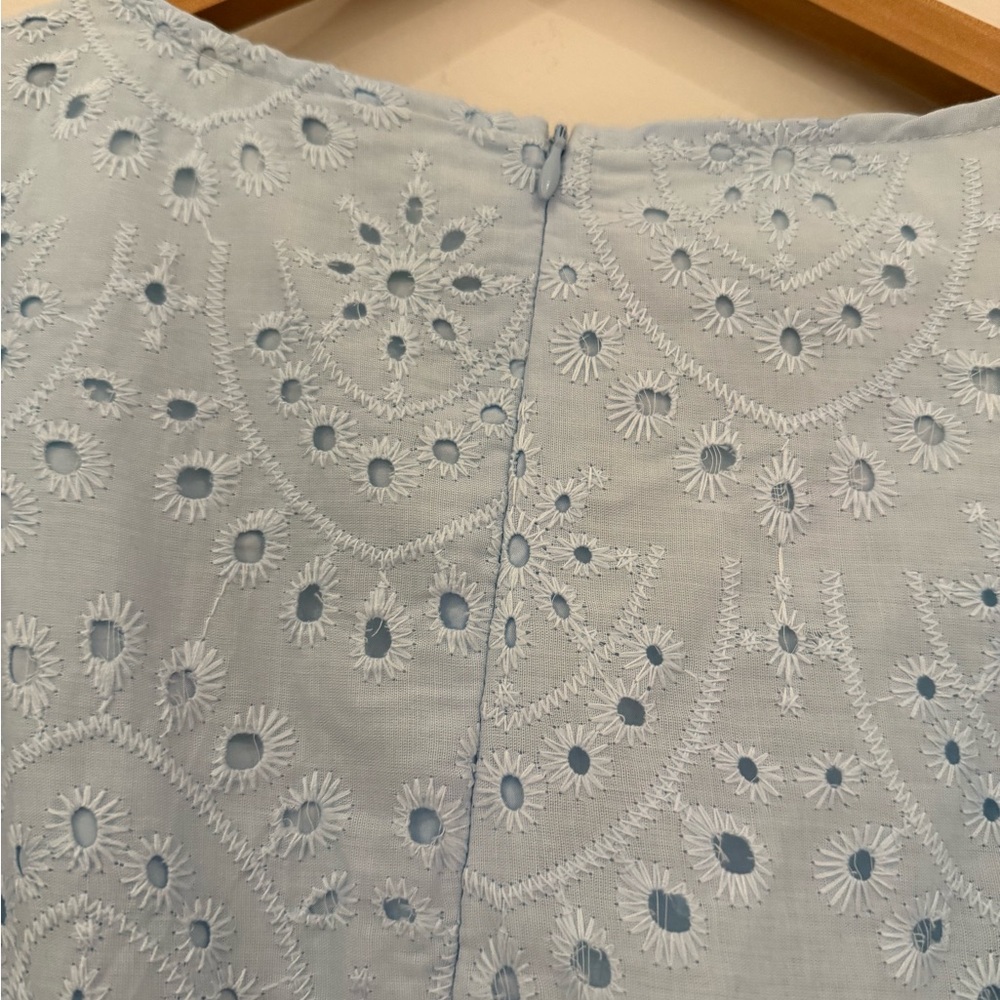 Light Blue Eyelet Ruffle Dress - Picture 6 of 6